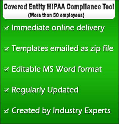 Covered Entity HIPAA Compliance Tool for More than 50 employees