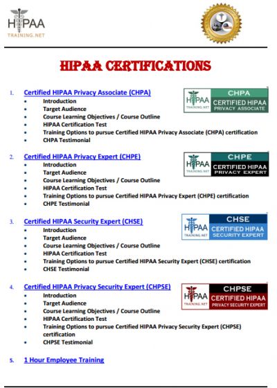 HIPAA Certification