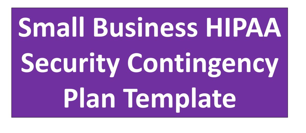 Small Business HIPAA Continuity Plan Templates