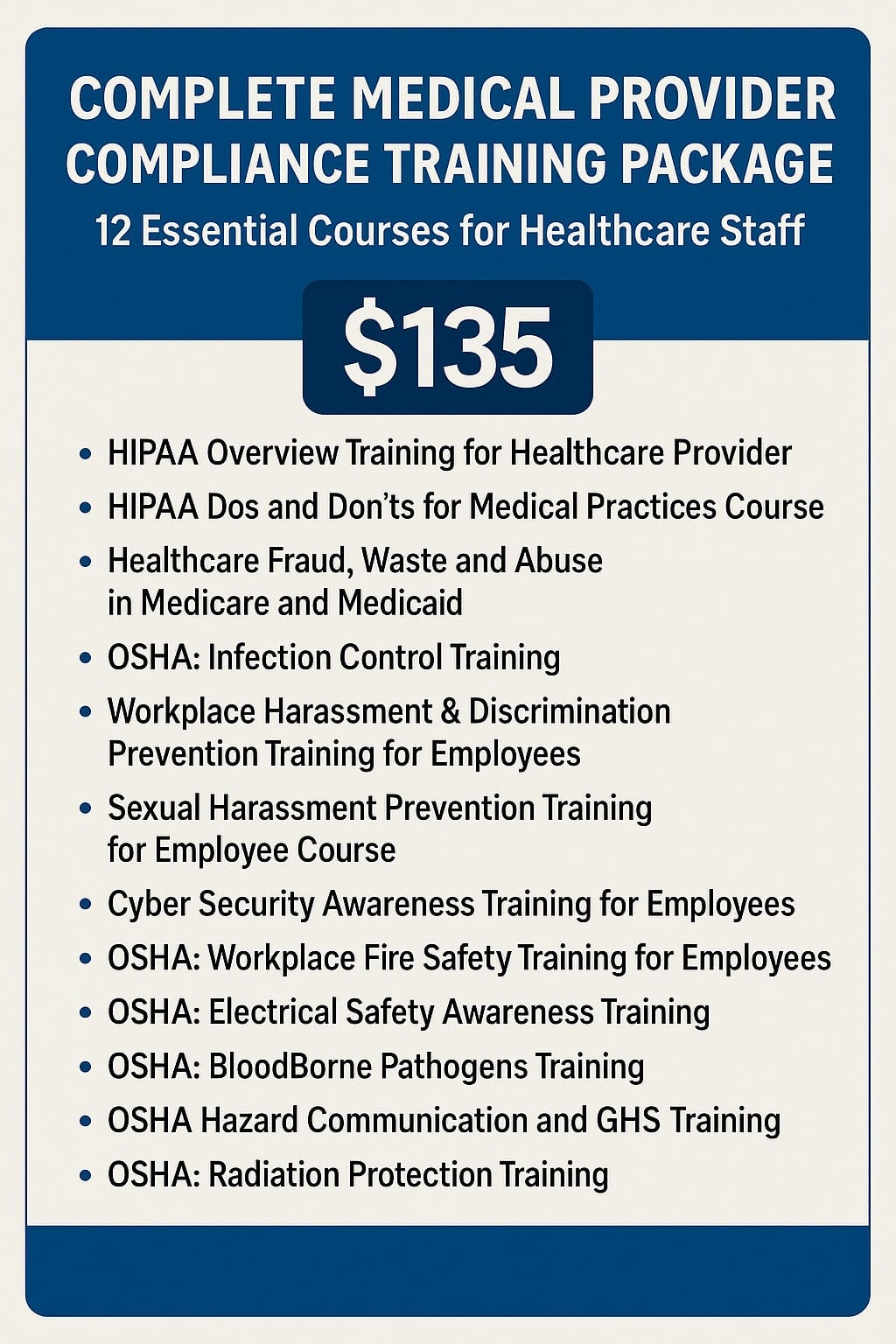 Complete Medical Provider Compliance Training Package