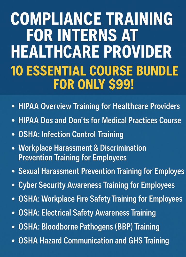 Compliance Training Bundle for Students | HIPAA Courses – $99