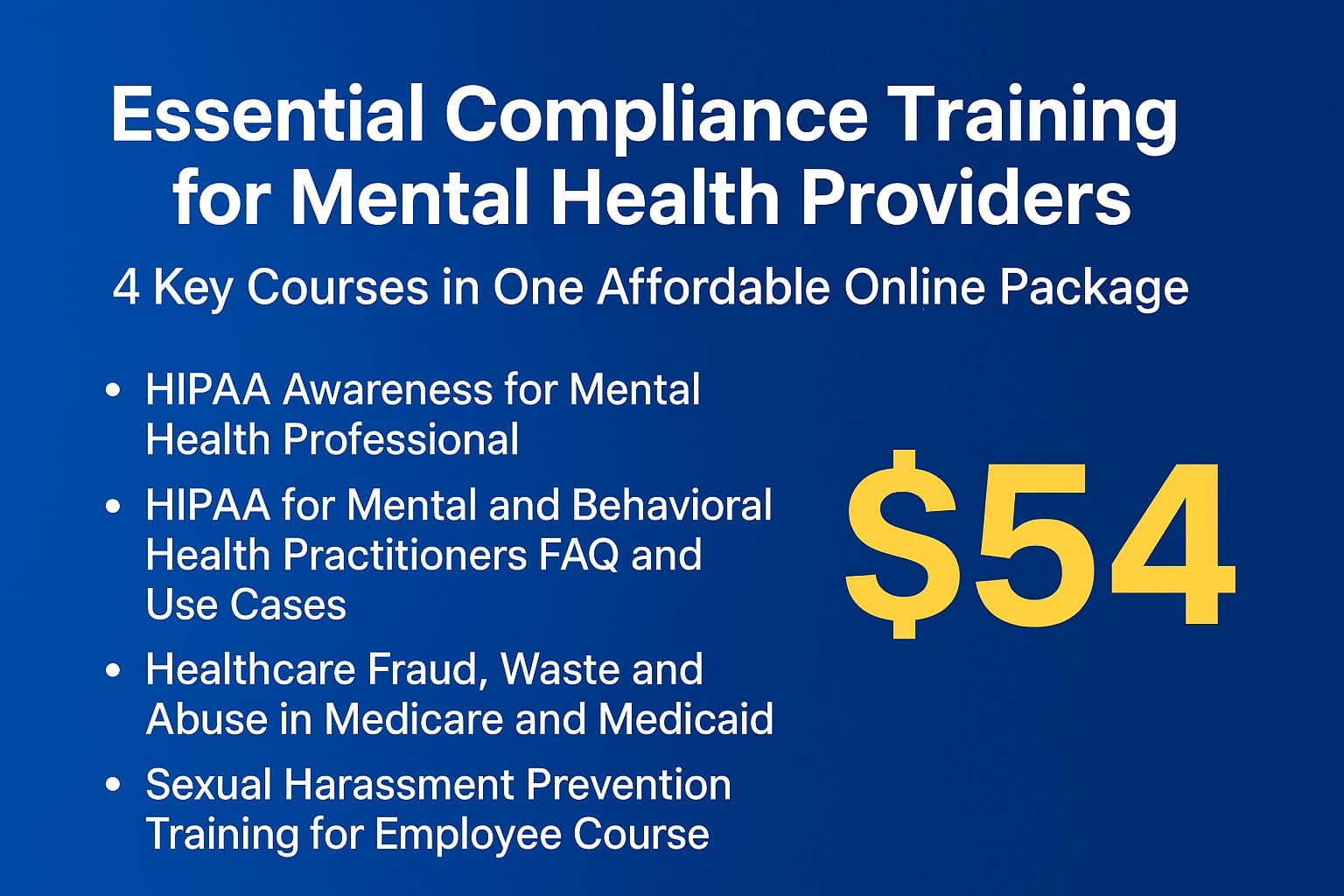 Essential Compliance Training for Mental Health Providers