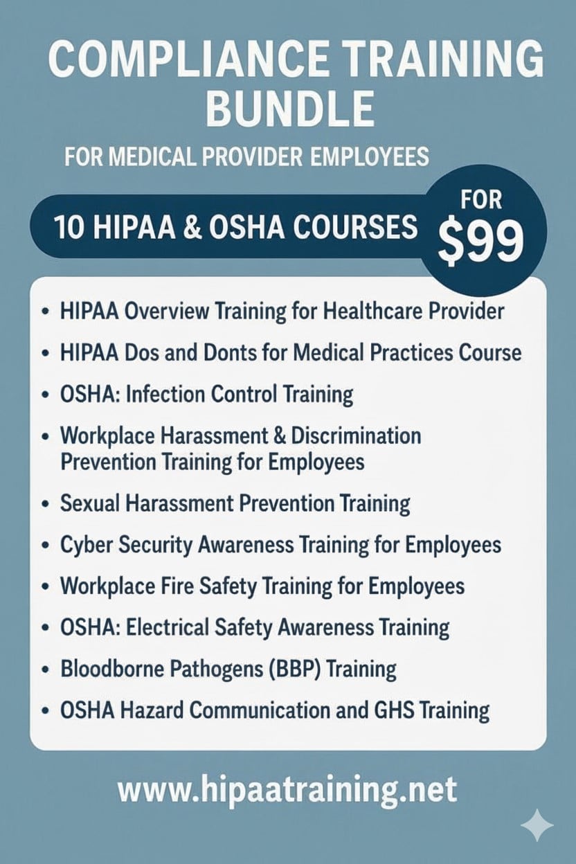 Compliance Training Bundle for Medical Provider Employees