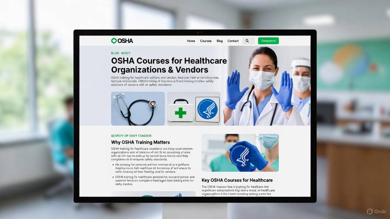 OSHA Compliance Training for Healthcare Organizations & Vendors
