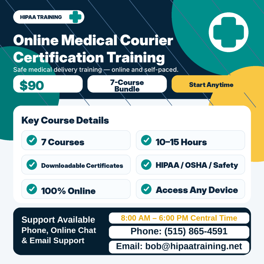 Medical Courier Certification Training FAQ