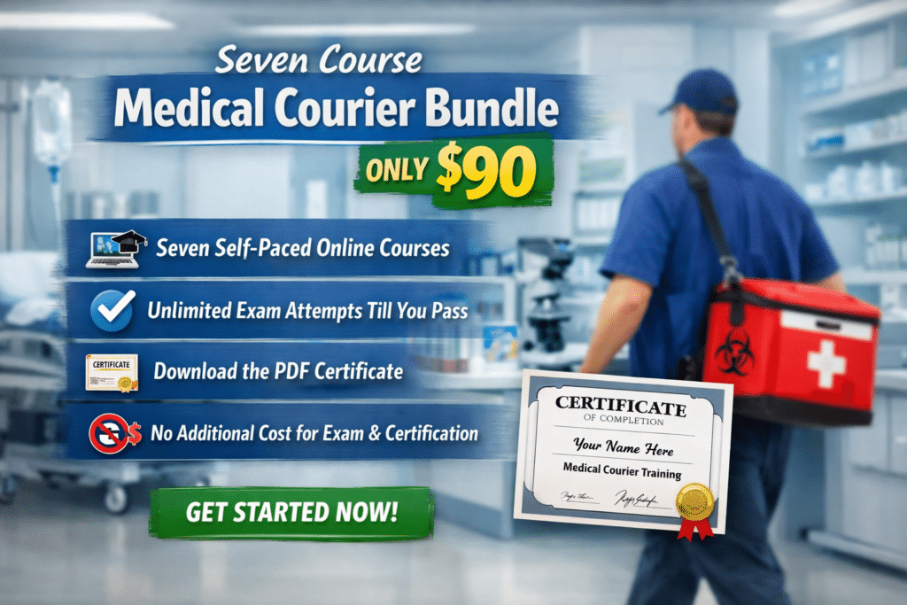 Medical Courier Training Bundle for $90