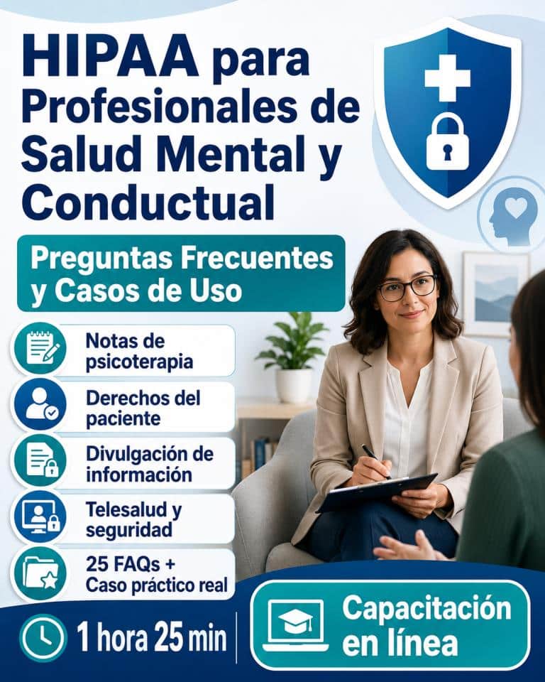 Spanish – HIPAA for Mental and Behavioral Health Practitioners – FAQs and Use Case