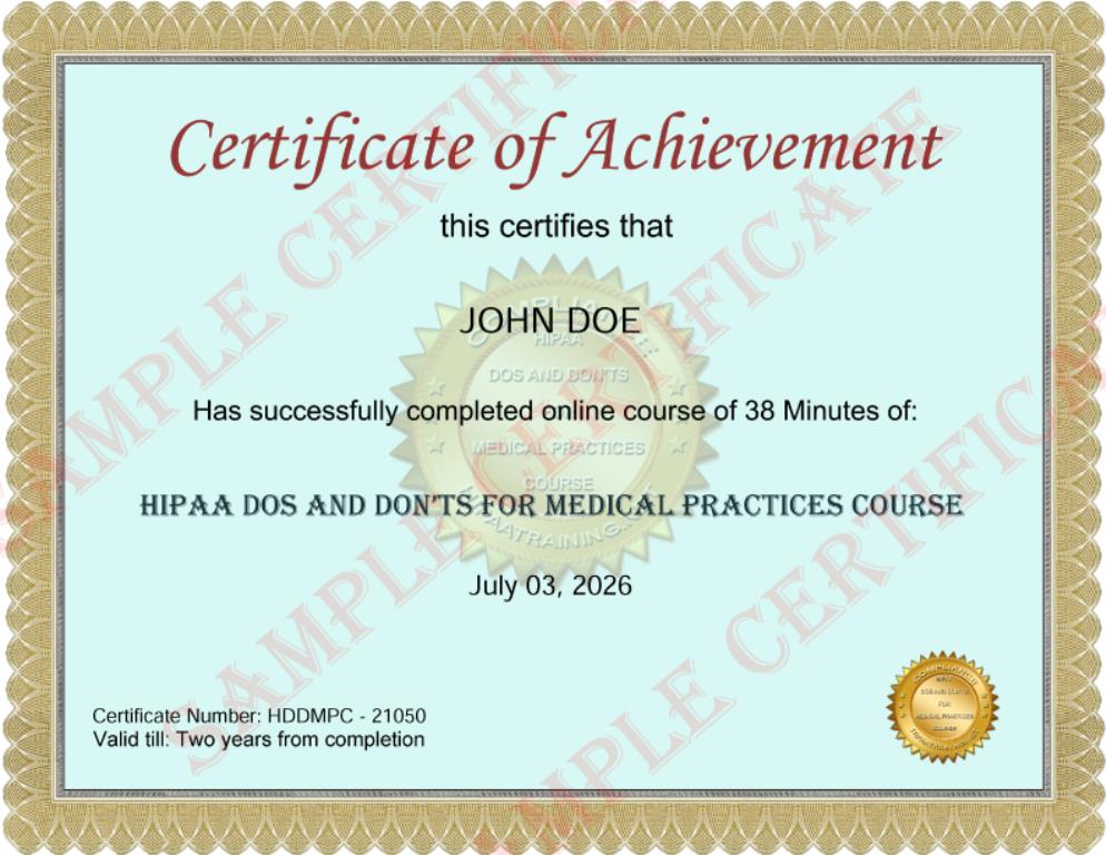 HIPAA-Dos-and-Donts-for-Medical-Practices-Course-Certificate
