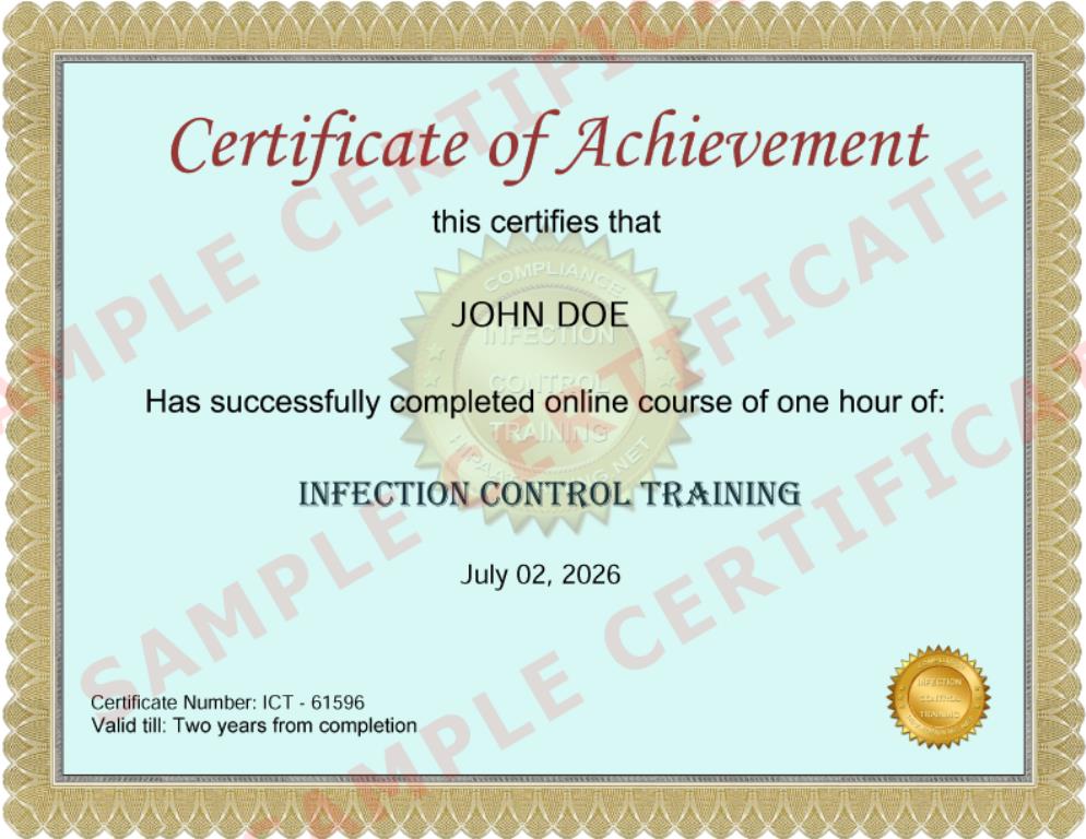 Infection-Control-Training-Certificate