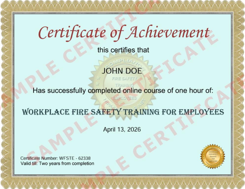 Workplace-Fire-Safety-Training-for-Employees-Certificate