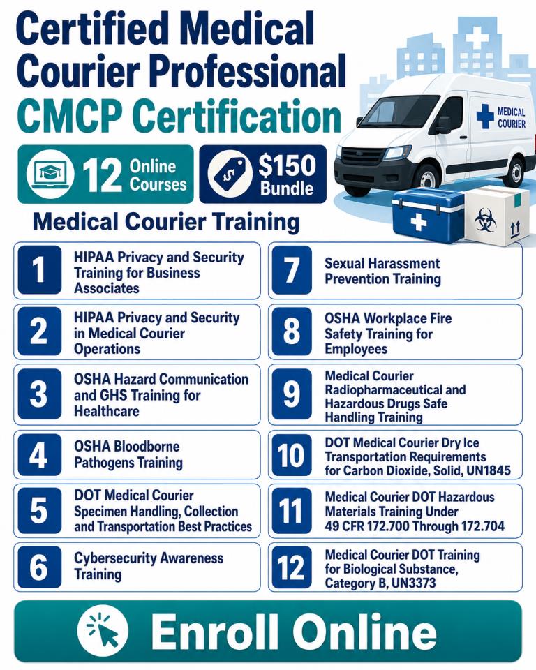Certified Medical Courier Professional (CMCP) Certification