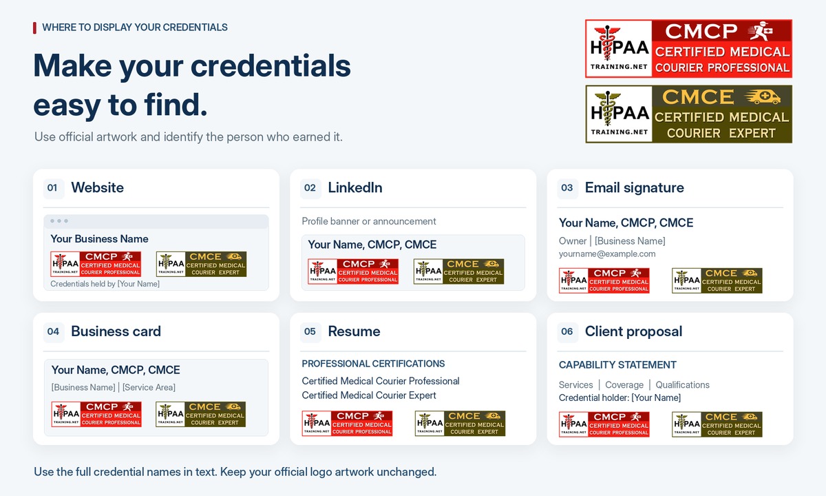 How to Showcase Your CMCP and CMCE Certification Logos and Credentials