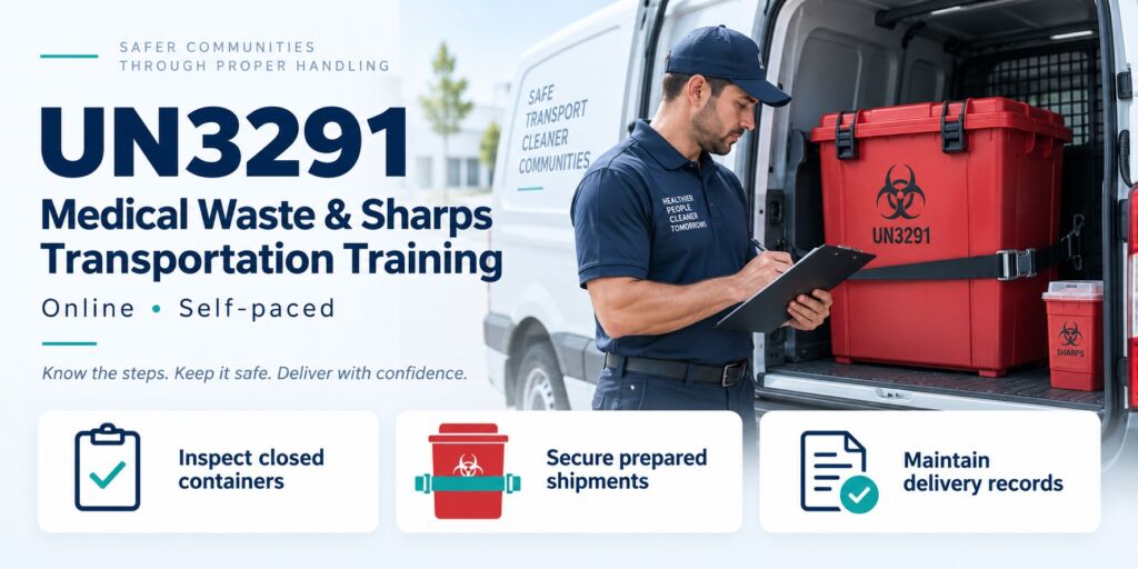DOT Medical Courier Regulated Medical Waste and Sharps Transportation, UN3291 Training